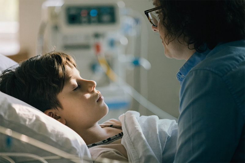 Survival comparison for renal replacement therapy in pediatric VAD patients versus those not on therapy, over one year.